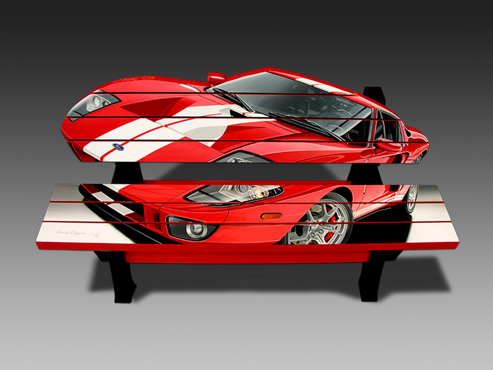 Red Ford GT Bench