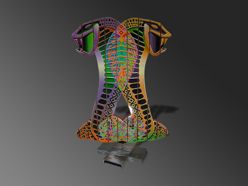 Coiled Up and Hissin' Floor Sculpture