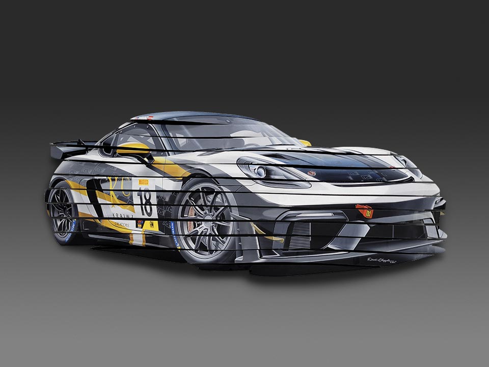 KC Porsche Krainz Creations Wall Sculpture