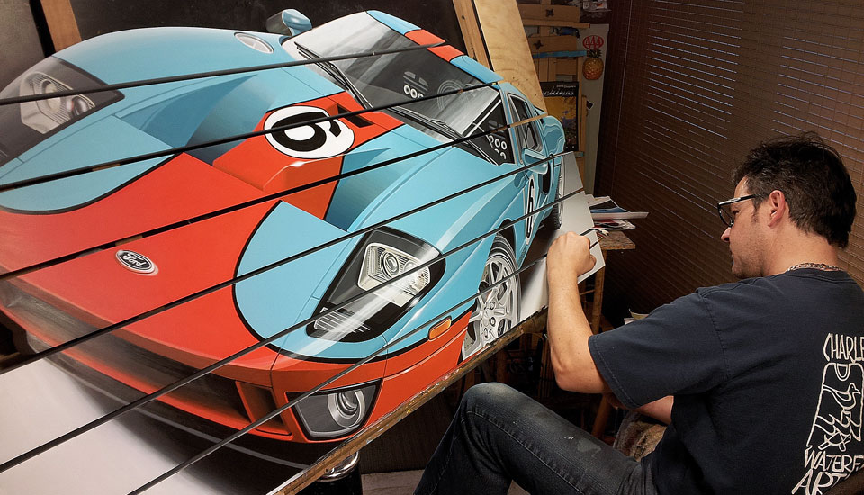 Automotive fine artist David Chapple